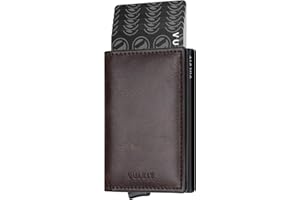 VULKIT Card Holder Pop Up Slim Wallet Leather RFID Blocking Card Case Up to 8 Credit Cards