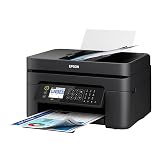Epson Workforce WF-2850 All-in-One Wireless Color Inkjet Printer, Black - Print Scan Copy Fax - 10 ppm, 5760 x 1440 dpi, Auto 2-Sided Printing, 30-Sheet ADF, Voice-Activated, Vertluna Printer_Cable
