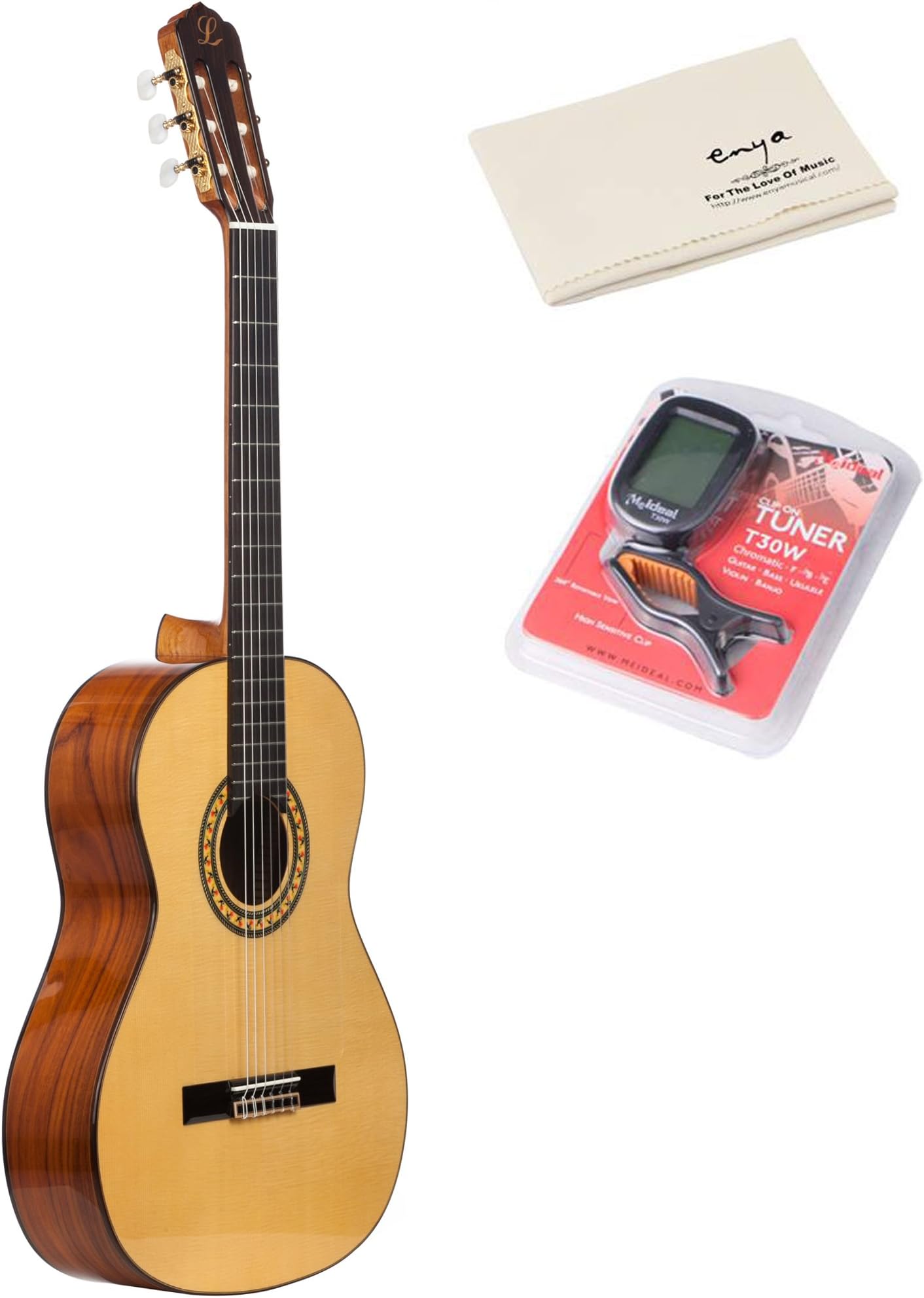 LAVIDA L100S Acoustic Nylon String Flamenco Guitar European Solid Spruce Top 39"