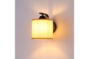 Volcode 12V RV Fabric Wall Sconce Light Fixture with On/Off Switch (Bulb Included), 12Volts Decorative Interior Light, LED Re