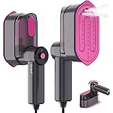 Travel Steamer for Clothes Small Iron - 1000W Portable Steamer & Mini Iron,10s Fast Heat, Handheld Mini Steamer with 8FT Cord, Foldable Handle, Travel, College Dorm & Home Essentials (Purple)