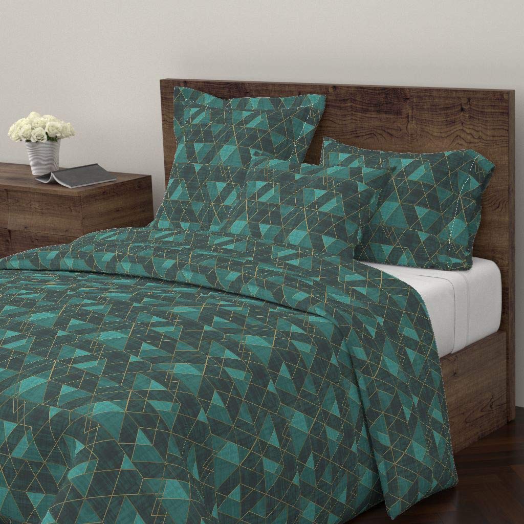 Amazon Com Roostery Geo Duvet Cover Geometric Triangles