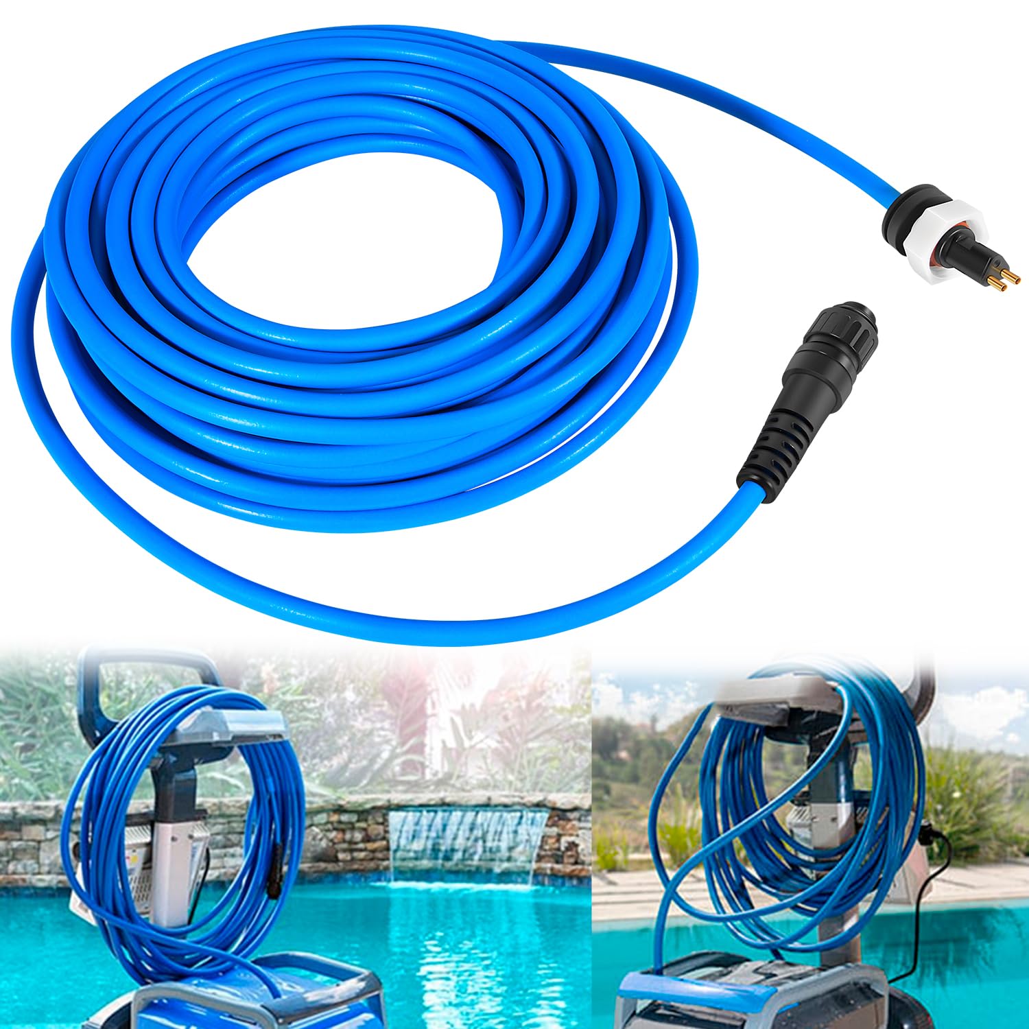 Photo 1 of 99958903-DIY Cable 2 Wire for Dolphin Maytronics Pool Cleaner S200, Active 20, Triton PS, Discovery, Quantum 60FT(18M)