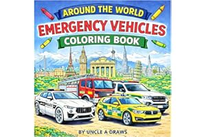 Around the World: Emergency Vehicles Coloring Book