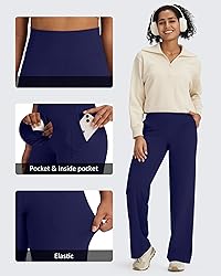 G4Free Wide Leg Pants Woman Yoga Pants with Pockets