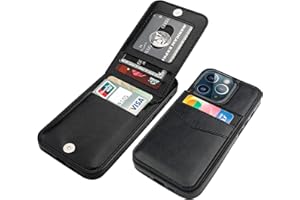 KIHUWEY Compatible with iPhone 13 Pro Case Wallet with Credit Card Holder, Premium Leather Magnetic Clasp Kickstand Heavy Duty Protective Cover for iPhone 13 Pro 6.1 inch(Black)