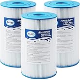 AmiBron PWK30 Hot Springs Spa Filters, Compatible for Watkins 31489, Unicel C-6430, Filbur FC-3915, P/N0969601,73178, 73250, 71825, 30 sq.ft.Hot Tub Filter 3 Pack
