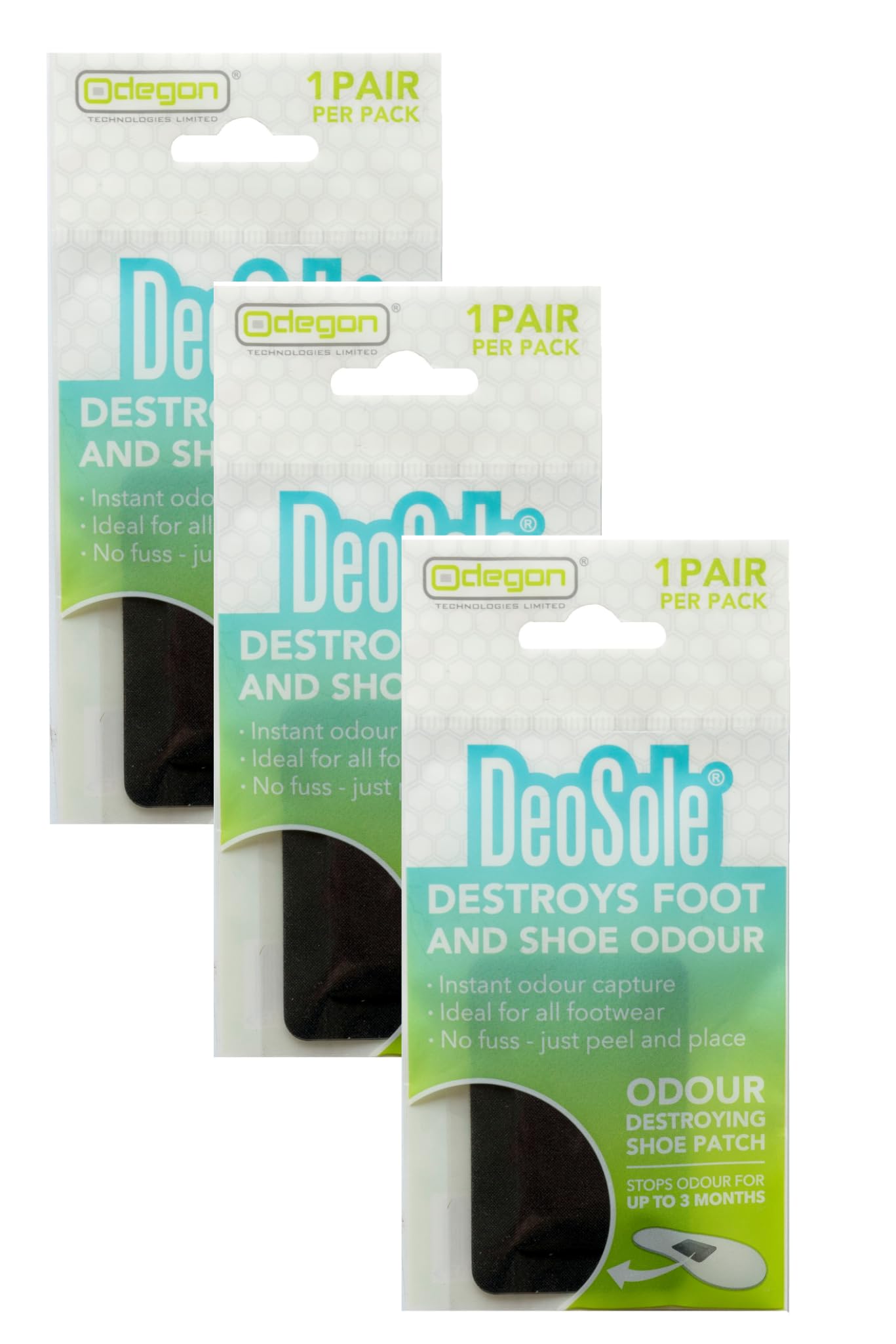 Deosole Shoe Patch Destroys Foot and Shoe Odour 1 Pack