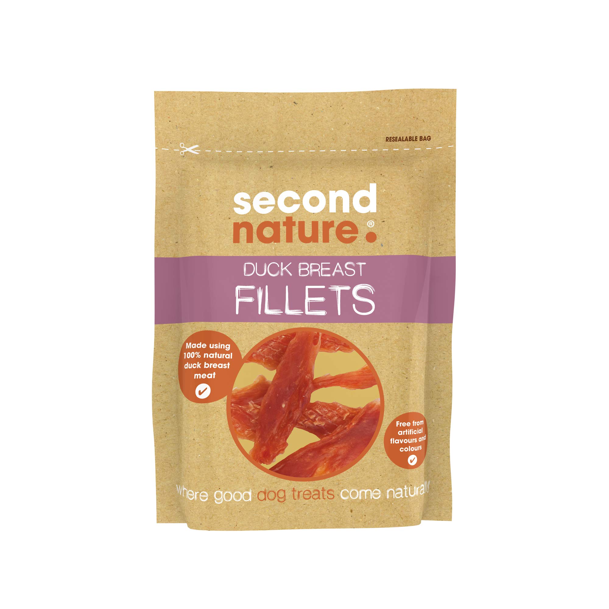Second Nature Premium, Dog Treats Duck Breast Fillets 12x80gm — image 1