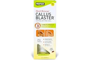 PROFOOT Heel Rescue Callus Blaster Exfoliating Gel, Concentrated Acid Free Exfoliator for Softer, Smoother Feet, No-Touch Brush Applicator & Foot Buffer, 3 Ounce