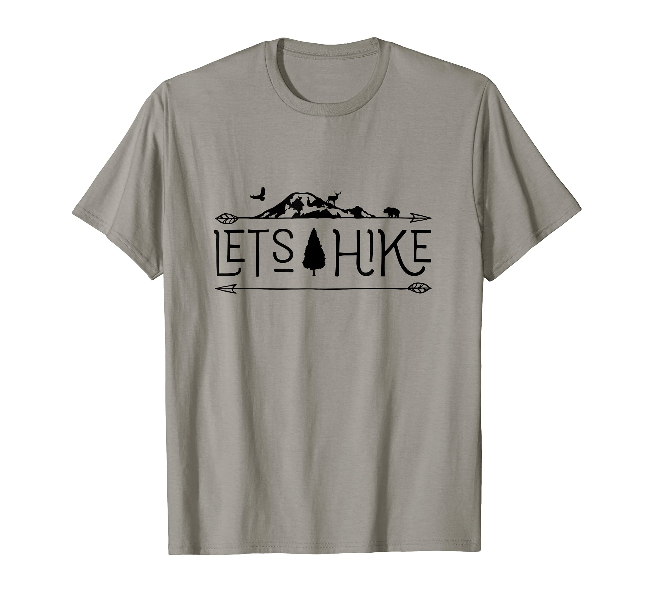 Lets Hike Nature Outdoor Adventure Hiker Graphic Novelty T-Shirt
