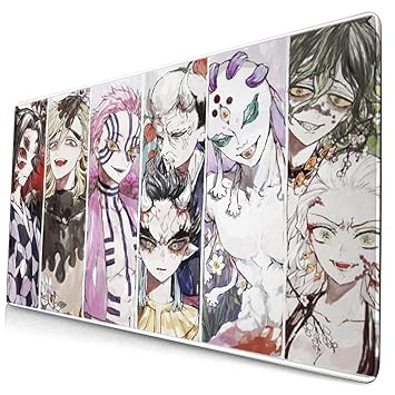 Anime Kimetsu No Yaiba Villains Upper Moons 15 8x29 5 In Large Gaming Mouse Pad Desk Mat Long Non Slip Rubber Stitched Edges Amazon In Office Products