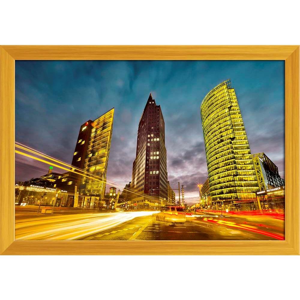 Artzfolio The Potsdamer Platz In Berlin Germany Canvas Painting Golden Wood Frame 23 X 16inch Amazon In Home Kitchen