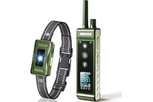 AIBORS Dog Shock Collar - 4300FT Dog Training Collar with Remote,Shock-Lock,Light for Night Walks, Innovative IPX7 Waterproof with 4 Training Modes, Rechargeable E-Collar for 8-150 LBS