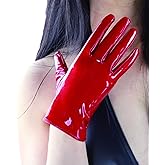 DooWay Women's Short Dress Leather Gloves for Evening Costumes Daily Faux Leather PU 21cm