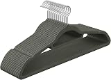 SONGMICS Velvet Hangers Set of 20 Non-Slip 360° Hook 0.6 cm Thick Grey