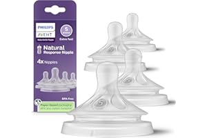 Philips Avent Natural Response Nipples, Extra Fast Flow (Flow 5), 4-Pack, SCY965/44