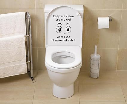 ORKA Digital Printed Commode Decal (BD20) - Pack of 1 (Black)