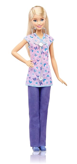 Mattel Barbie DVF57 - Ich wäre gern Krankenschwester Puppe, Ankleidepuppen-Zubehör