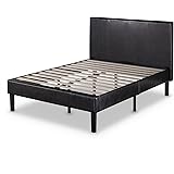 Zinus Gerard Faux Leather Upholstered Platform Bed Frame / Mattress Foundation / Wood Slat Support / No Box Spring Needed / E