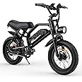 AVDLBIKE Electric Bike, 16'' Fat Tire eBike for Teens/Adults, 500W E-Bike with 36V/12.8Ah Removable Battery, 22MPH 45 Mile Range Commuting Electric Mountain Bike with Dual Disc Brakes
