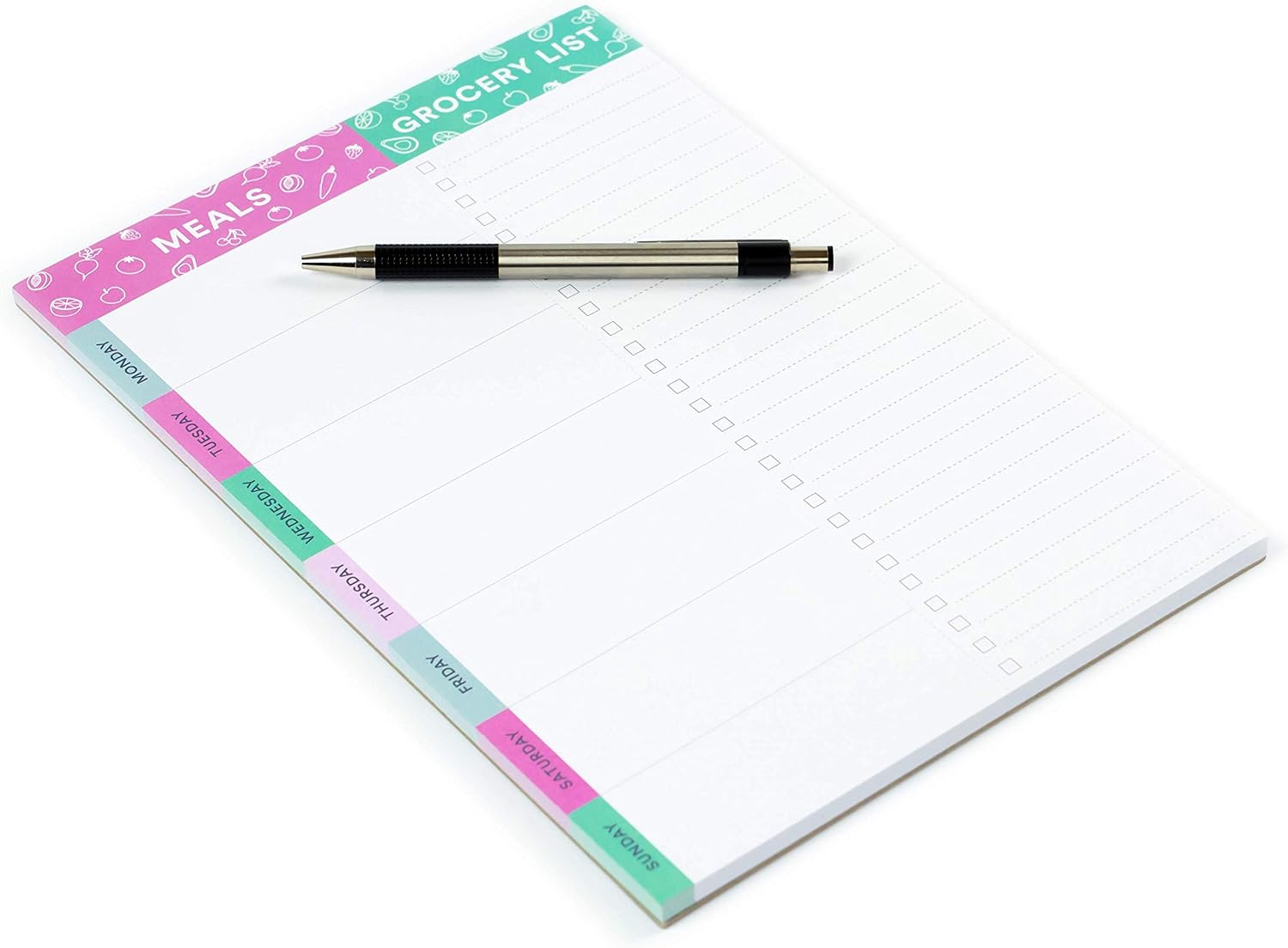 Sweetzer & Orange Purple/Teal Meal Planner Magnetic Pad, 7 inches X 10 inches - Image 3