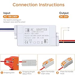Karyoosi 24V Power Supply LED Driver 36W 1.5A 110V