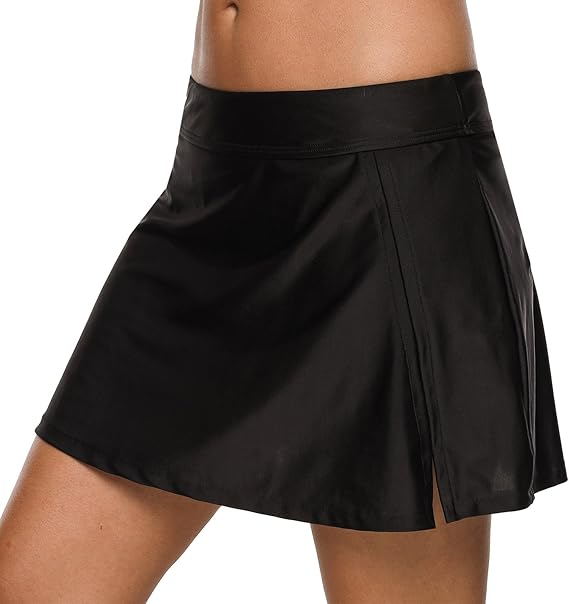 CharmLeaks Womens Skirted Bikini Bottoms with Briefs Swim Skirts