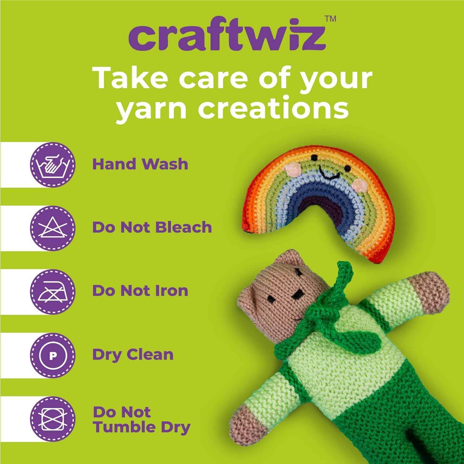 CRAFTWIZ 100% Acrylic Yarn for Crocheting and Knitting - 30x20g Skeins of #4 Worsted Weight, 1200 Yards of Soft Yarn, Perfect for Amigurumi and Other Small Crafts Projects