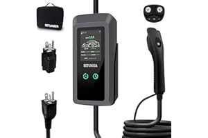 BETUMODA Tesla Charger Level 1&2 Mobile Charger 16A, 110V-240V Adjustable Current for Home/Travel, Compatible with Model 3/Y/Cybertruck, 2023 and Newer Model S/X, 25FT Cable, NEMA 6-20 Plug&NEMA 5-15 Adapter