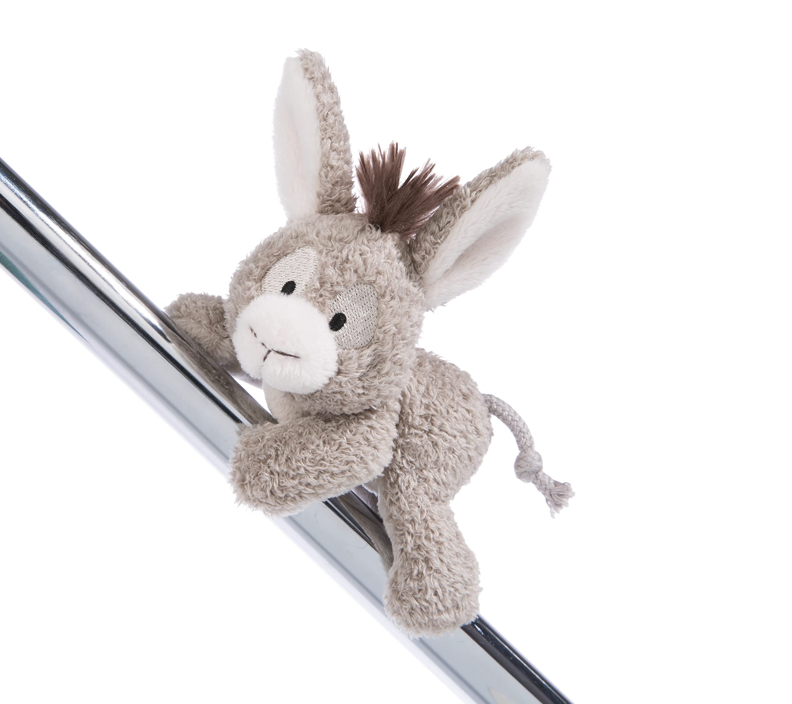 NICI MagNICI donkey Donkeylee 12cm grey - Sustainable cuddly toy with magnet - magnetic animal for fridge, blackboard, metal & much more great gift idea