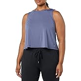 Amazon Essentials Women's Tech Stretch Cropped Loose-Fit Tank