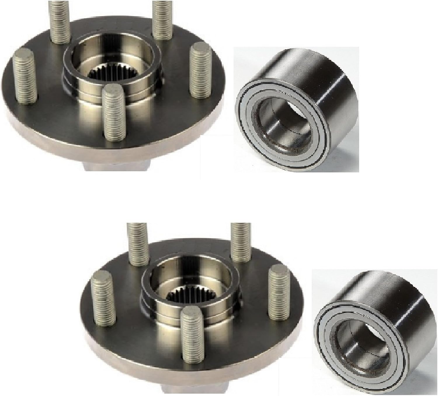 8USAUTO Pair Front Left and Right Wheel Hub and Bearing fit