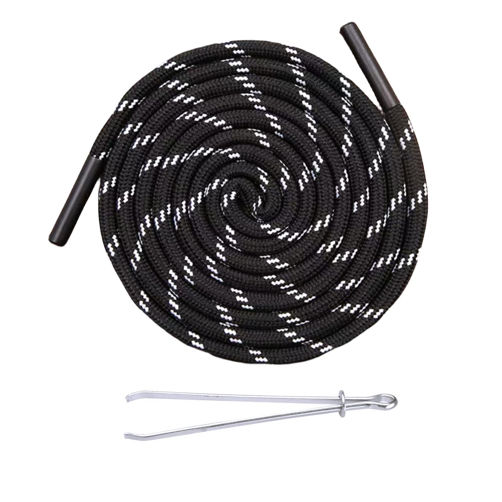 Drawstring Cord, Replacement Drawstrings with Easy Threaders, 160cm Cotton Drawstrings with Metal Lock Ends, Hoodie String Replacement with Drawstring Threader for Joggers Sweatpants Hoodies Jackets โ image 1