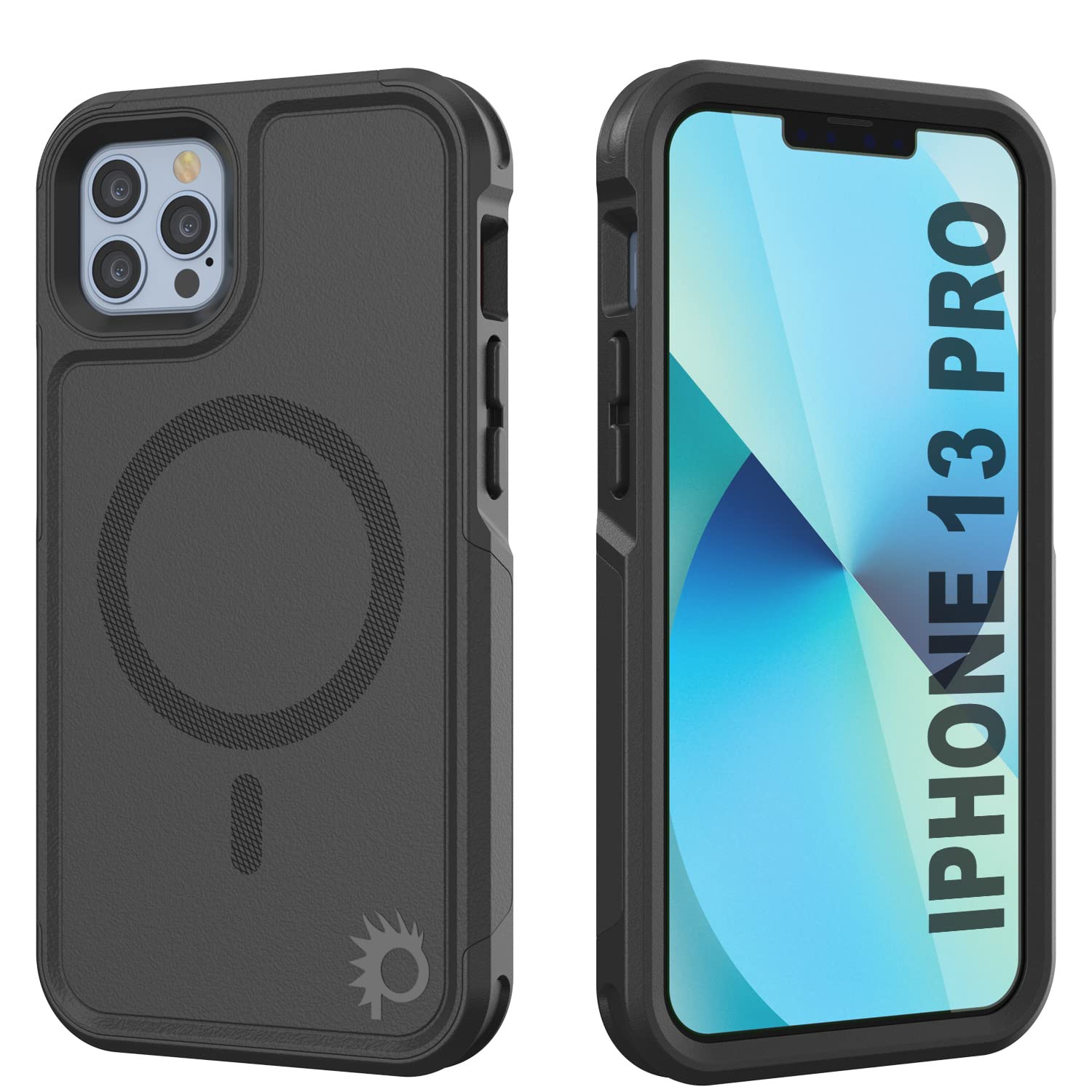 PunkCase for iPhone 13 Pro Case [Spartan 2.0] Clear Rugged Heavy Duty Cover W/Tempered Glass Screen Protector | Ultra Slim 360 Full Body Protection for iPhone 13 Pro (2021) (6.1") [Black]