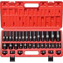 ZOYAKKI Hex Bit Impact Socket Set,35 PCS 1/2