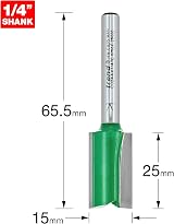 Trend Trend CraftPro Straight Router Cutter Bit 1/4 In Shank 15mm Dia 25mm view 3