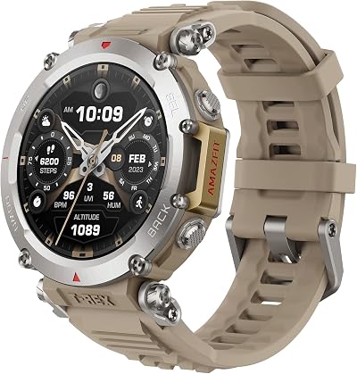 Amazfit T-Rex Ultra Smart Watch Rugged Outdoor GPS 10ATM Freediving Sahara
