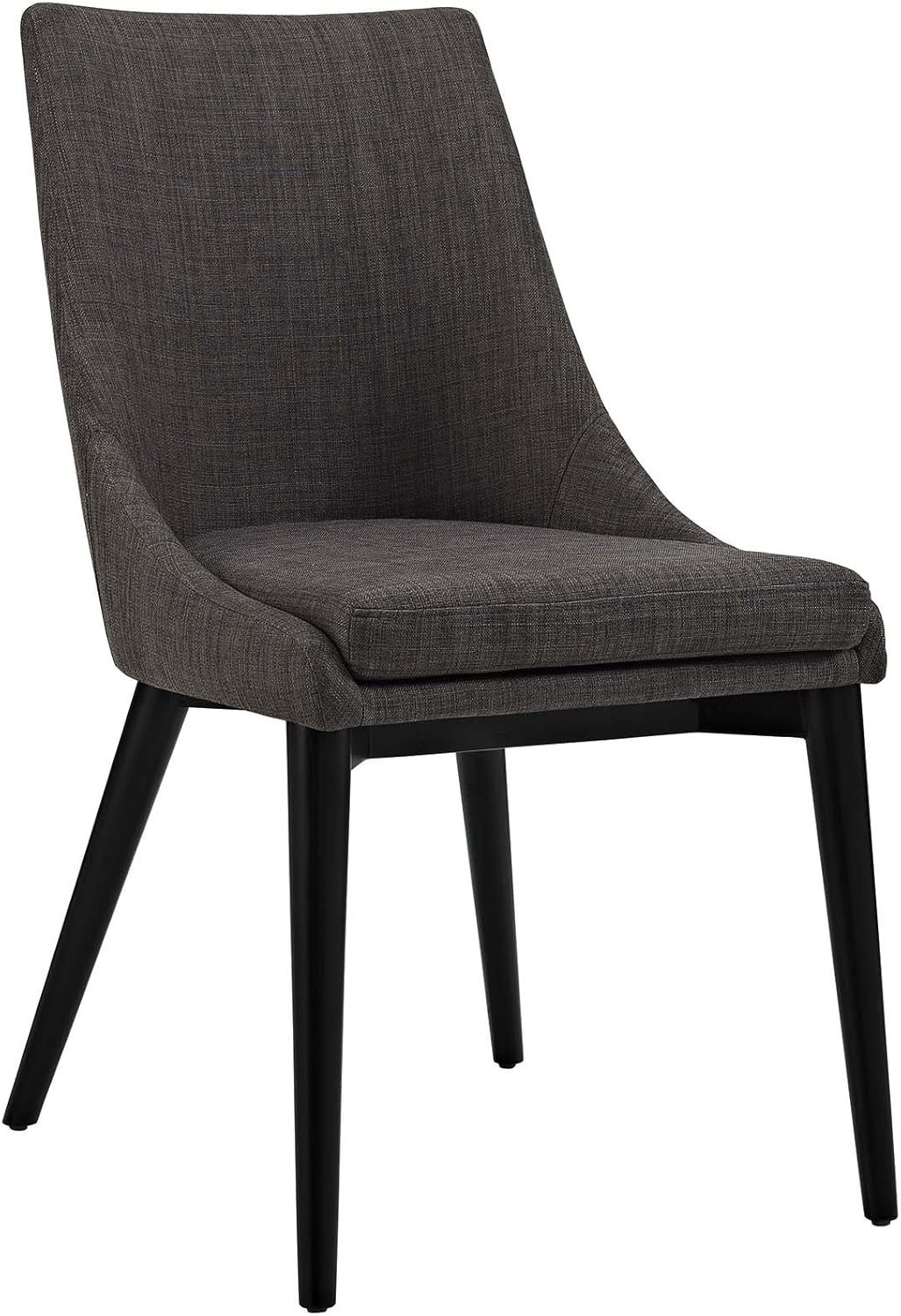Modway Viscount Mid-Century Modern Upholstered Fabric Kitchen and Dining Room Chair in Teal - Chairs