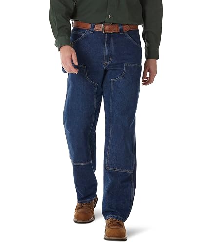 FiveBrother Men's Stone Washed Double Front Logger Dungaree