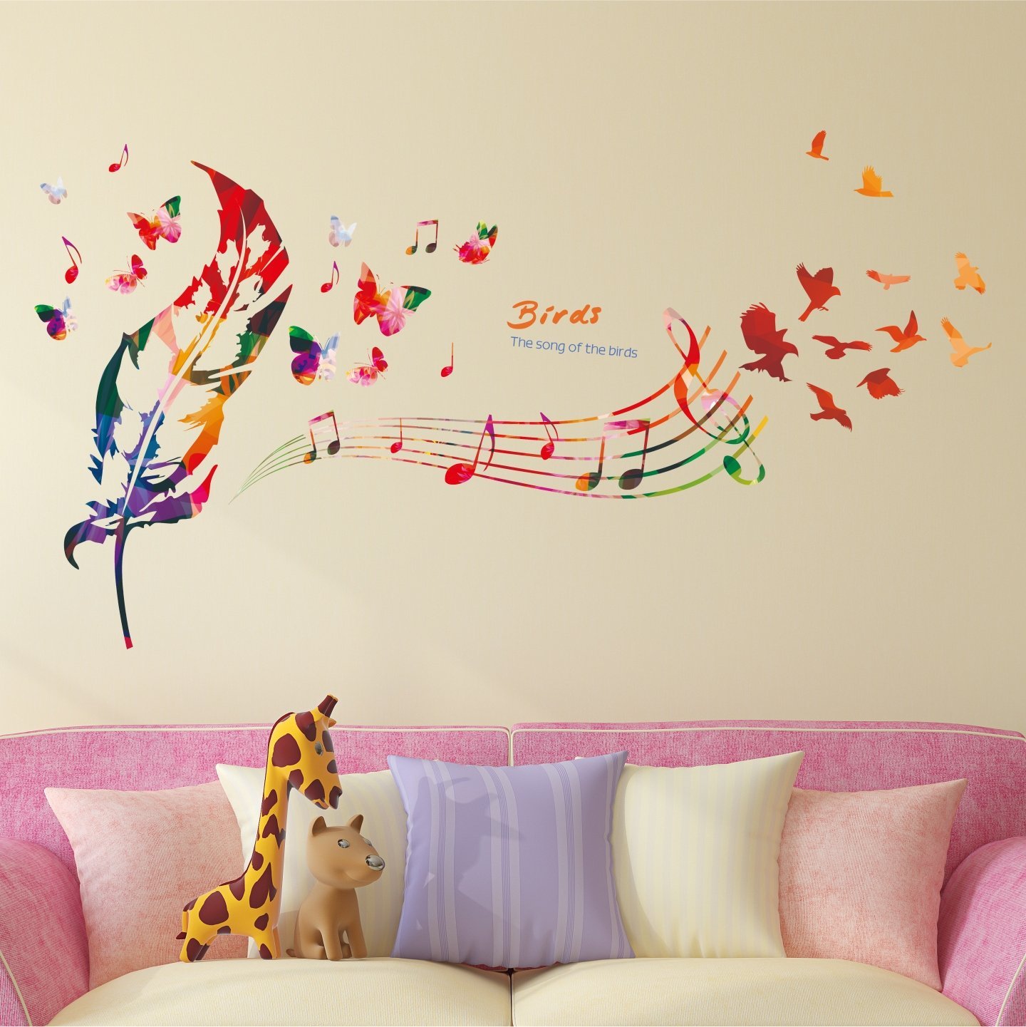 Generic Beautiful Wall Sticker for Living Room (Ideal Size on Wall