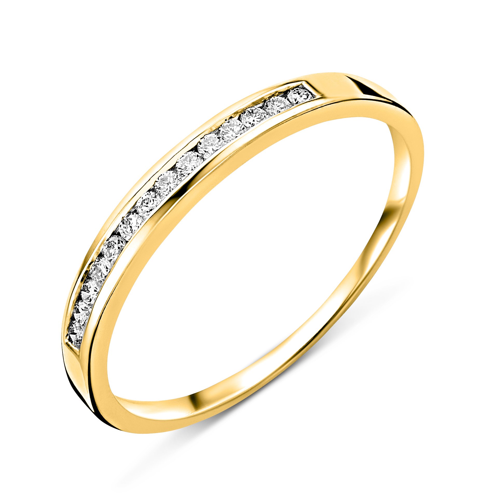 MIOREWomen's 18 ct Yellow Gold Round Diamond Eternity Ring