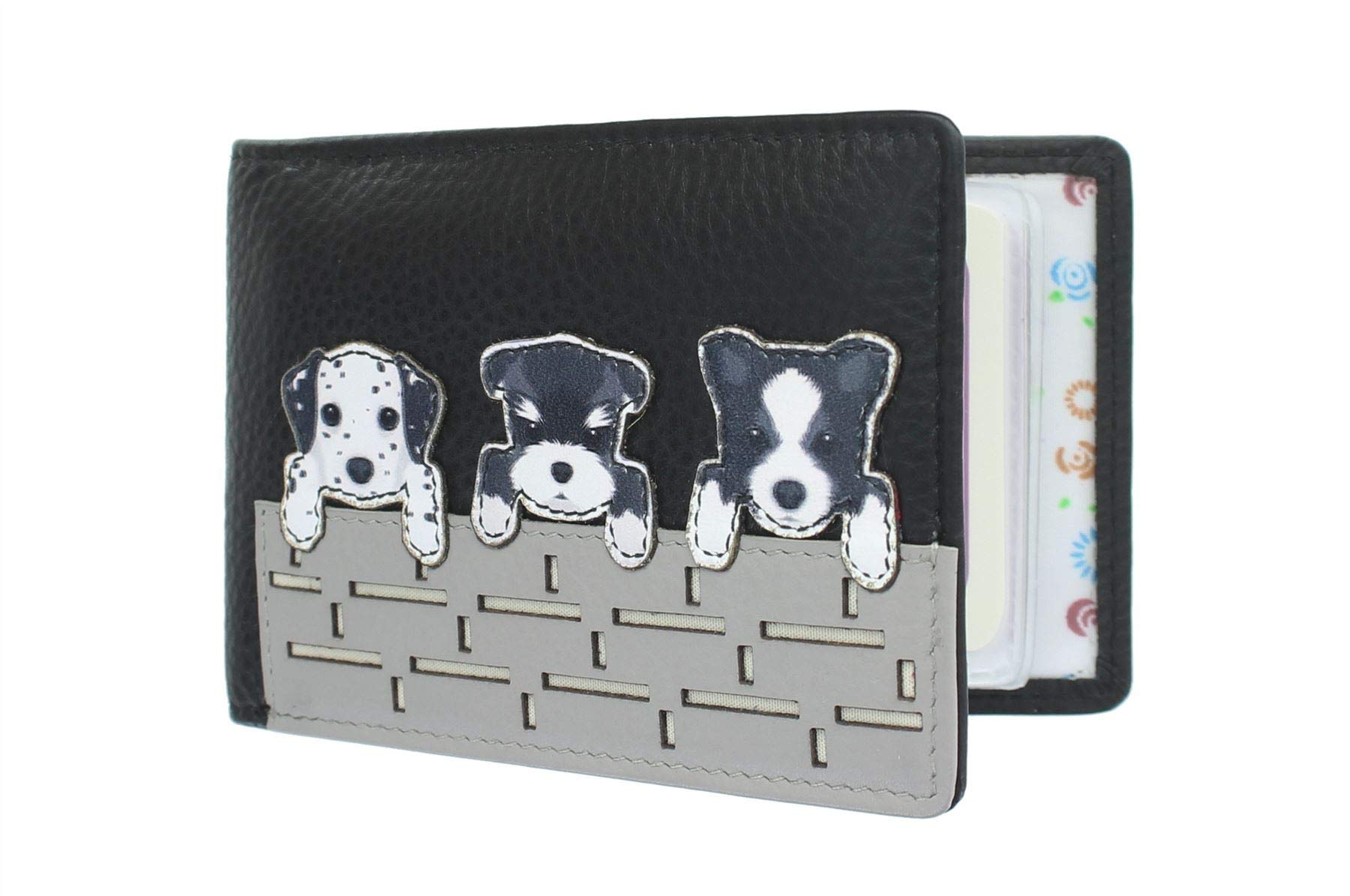 Mala Leather Best Friends Collection Leather Credit Card Holder 631_65 Black