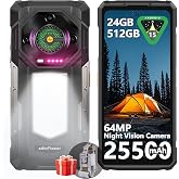 Ulefone Armor 33 25500mAh Battery (66W) Rugged Phone, Android 15 24GB+512GB, 6.95" FHD 120Hz Screen, 64MP Night Vision+50MP+50MP+32MP, Versatile LED Light Infinite Halo 118dB Speaker IP68/IP69K 4G