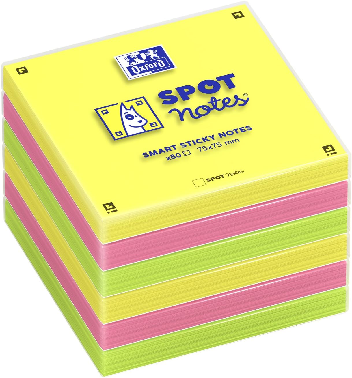 OxfordSpot Notes – Sticky notes, Assorted Colours - Pack of 6