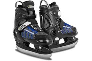 Nattork Adjustable Kids Ice Skate for Boys Girls Adult, Soft Padding and Reinforced Ankle Support Ice Hockey Skates for Beginners