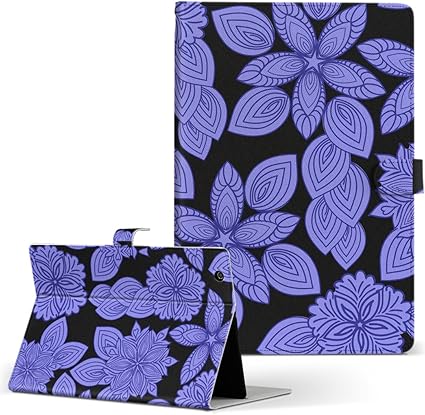 Amazon Co Jp Igcase Sh 06f Aquos Pad アクオスパッド Sh06f タブレット 手帳型 タブレットケース タブレットカバー カバー レザー ケース 手帳タイプ フリップ ダイアリー 二つ折り 直接貼り付けタイプ 001118 フラワー 花 むらさき 家電 カメラ