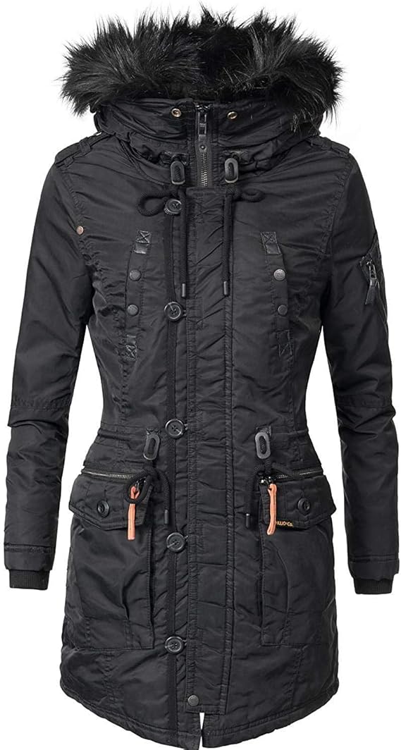 Khujo Damen Mantel Wintermantel Winterparka Ym Halle Vegan Hergestellt 7 Farben Xs Xxl Amazon De Bekleidung
