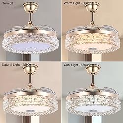mfanchan Fandelier Ceiling Fan with