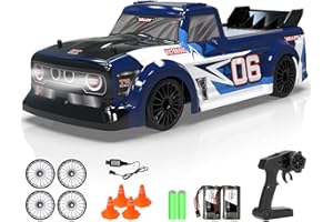RACENT RC Car 1:14 4WD Remote Control Drift Car 15MPH High Speed Vehicle Toy Trucks with Drifting & Racing Tires, 2 Rechargeable Batteries, Gifts for Boys Kids Adults